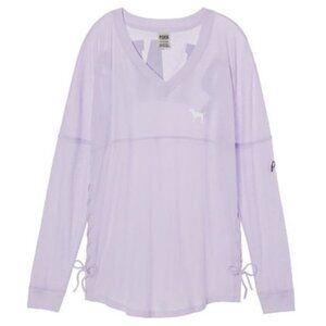 Victoria's Secret PINK | Light Purple Lace up Varsity Jersey | Size Small